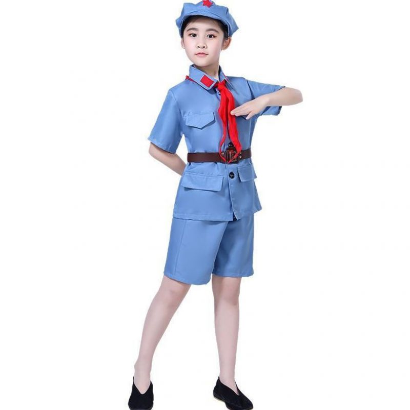 儿童小红军演出衣服红军演出服装儿童成人小红军衣服老八路红星闪闪