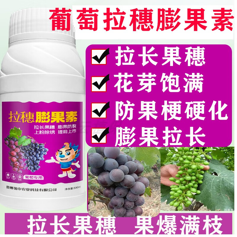 葡萄专用膨大剂巨峰夏黑葡萄拉穗膨果素保花保果拉长果穗药专用肥