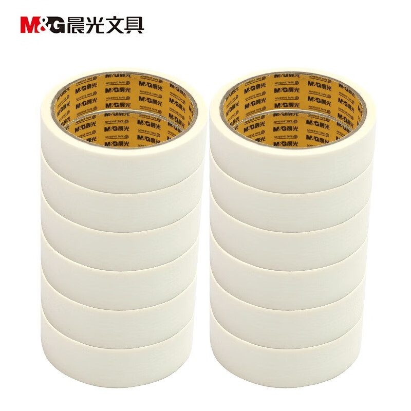 晨光(M&G)美纹纸胶带 装修遮蔽纸胶带 不易留痕纸贴膜纸 AJD97356(24mm*15y 单卷)