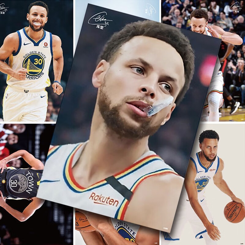 【球星推荐】库里海报 新款nba勇士队周边斯蒂芬·库里stephen curry