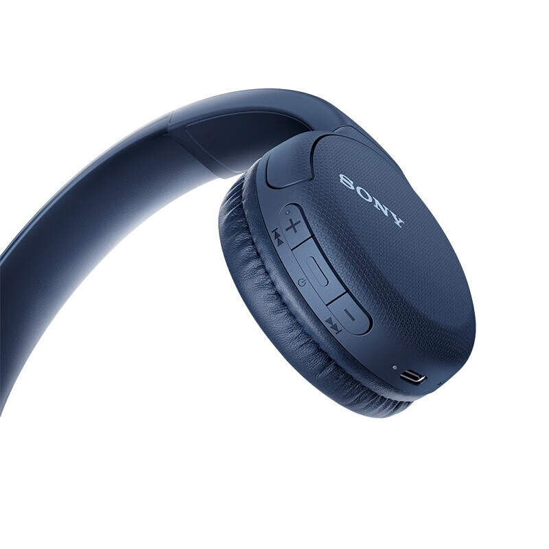 索尼（SONY）WH-CH510 头戴式 立体声 无线耳机 学生网课 蓝色
