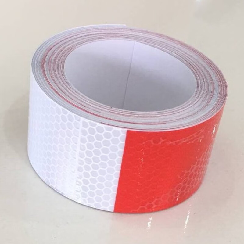 贴汽车红白反光条车库护栏公路防撞警示贴纸反光膜 5cm宽红白10米长