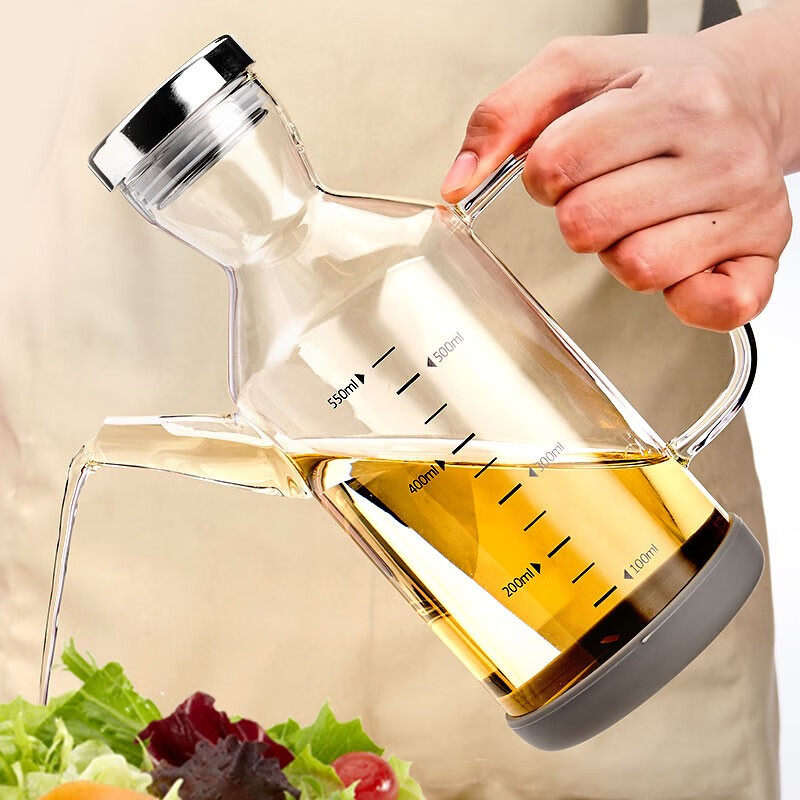 诺派（NUOPAI）家用厨房高硼硅玻璃油壶 油瓶调味瓶 酱油瓶醋瓶调味罐 550ml C5536