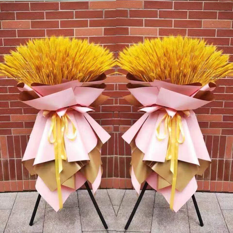 络咚棠**轻奢淑离(shuli)开业花篮大麦花篮三脚架麦穗公司商场开张