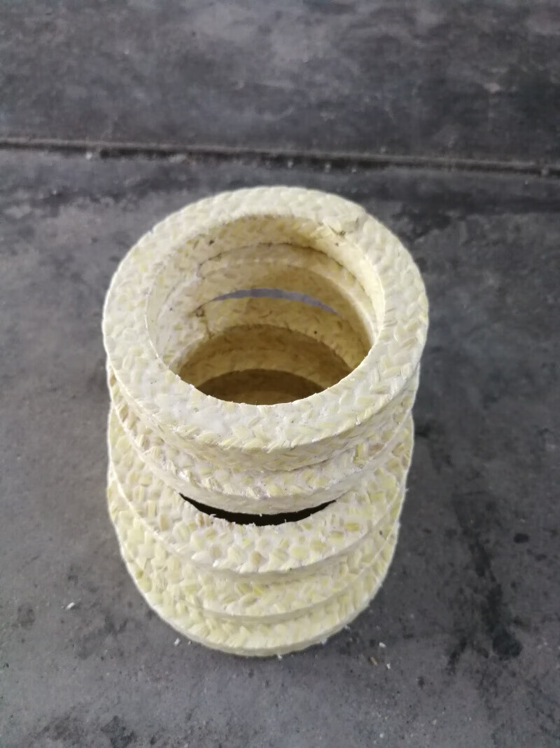 纤维填料密封盘根环耐磨高压四氟石墨柱塞泵阀门垫圈 芳纶盘根填料环