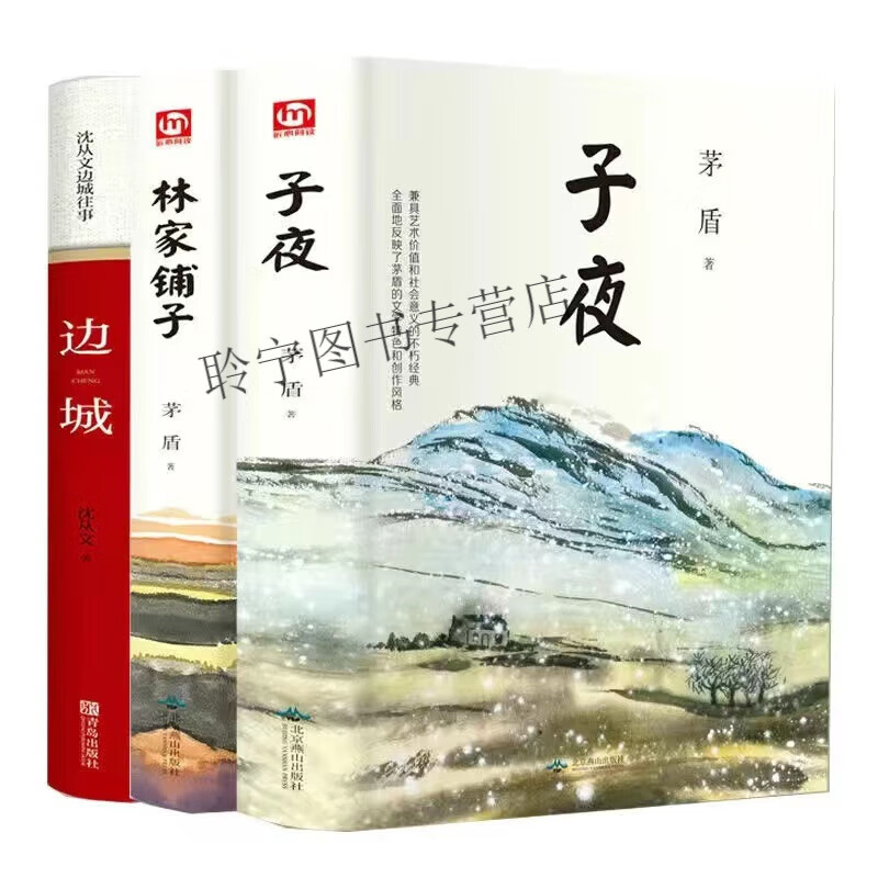 全3册林家铺子+子夜+边城沈从文茅盾矛盾文学奖获奖作品全集著七年级初中生中学生课外阅读 正版