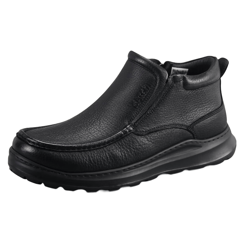 沙馳鹿皮男鞋冬季加絨皮鞋男保暖商務休閑皮鞋男士輕便舒適保暖棉 37 歐碼，比國碼偏大一碼