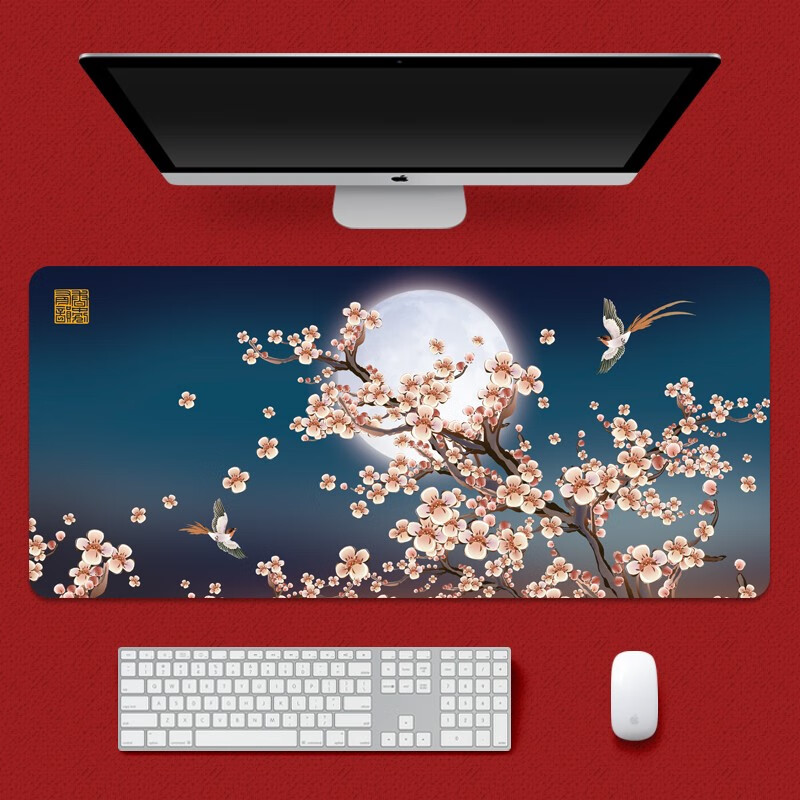 书法水墨画电竞桌面键盘垫男女生写字电脑垫桌垫学生书桌垫子 古风之