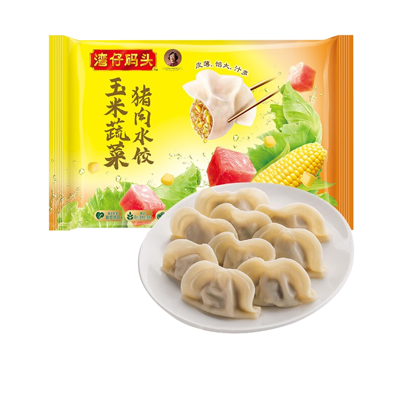 湾仔码头 玉米蔬菜猪肉水饺 1.32kg