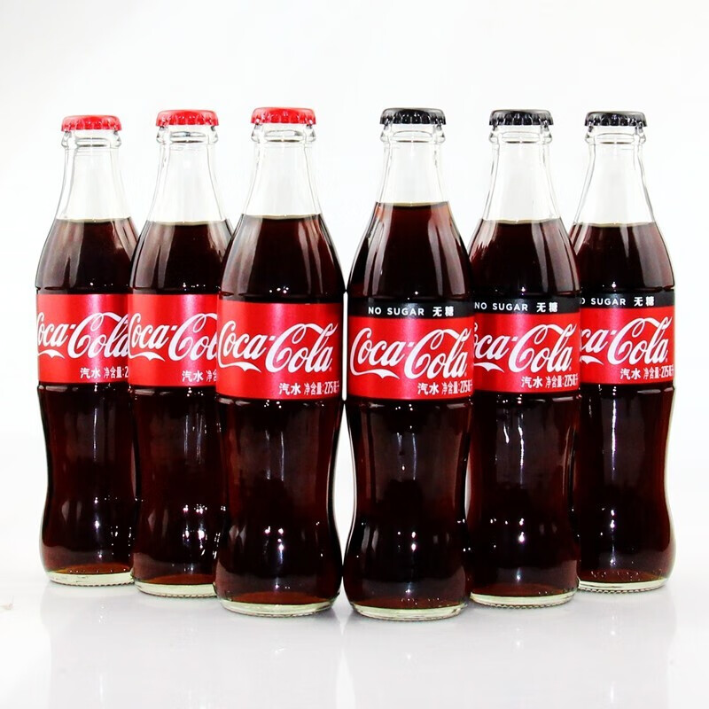 可口可乐 汽水瓶装 玻璃瓶装汽水 零度可乐 碳酸饮料 【6瓶】经典可乐