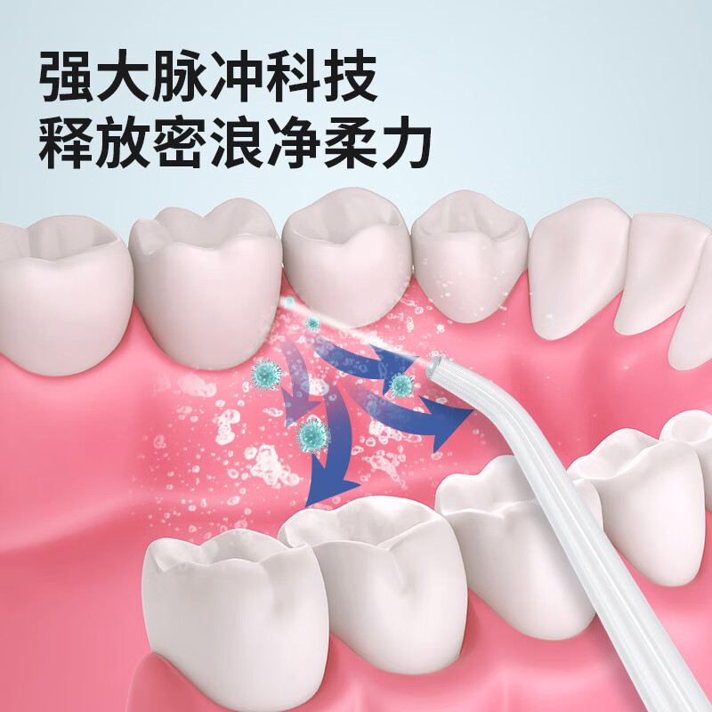 佰萃莱电动冲牙器水牙线家用便携式牙缝牙齿清洁口腔牙线棒跟牙线有啥区别？