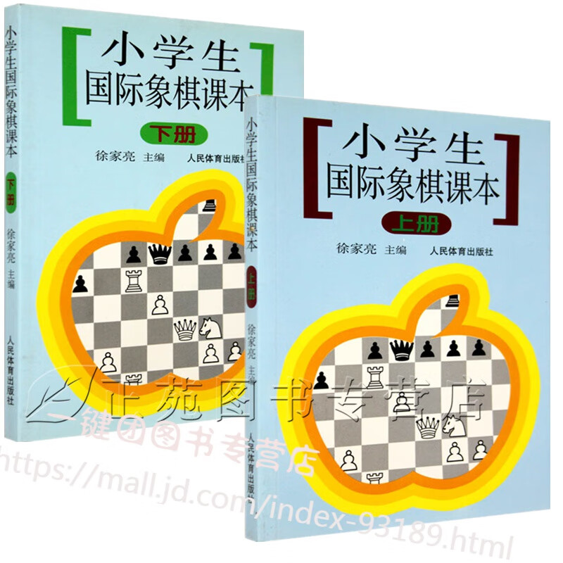 小学生国际象棋课本(上册)+(下册) 由浅入深国际象棋棋谱 象棋棋谱 象棋入门教程 少儿象棋书籍 儿