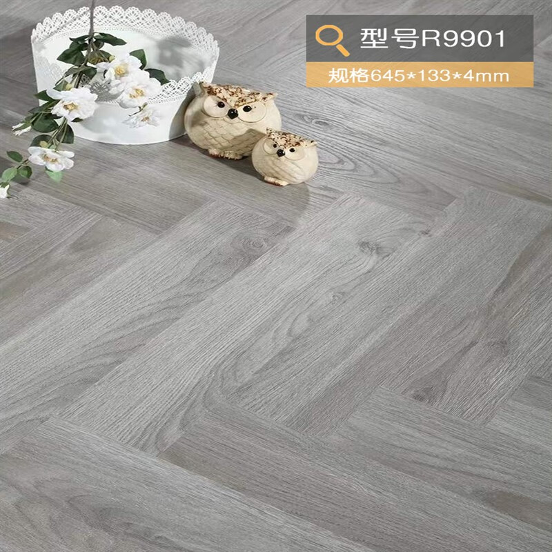 扑哩扑剌石塑地板spc石塑人字拼地板鱼骨拼商用防水耐磨家用零醛厨房