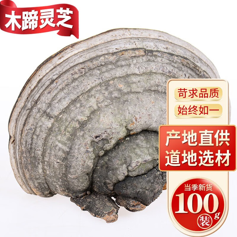 吉雪 灵芝长白山马蹄灵芝木蹄灵芝东北灵芝可切片 木蹄灵芝100g