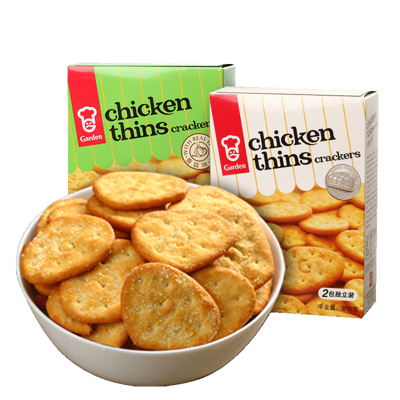 嘉顿鸡片休闲食品咸味小饼干零食小吃 200g 原味 鸡片
