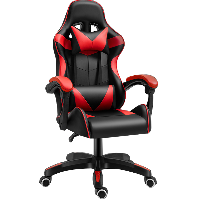 舒客艺家 电竞椅 电脑椅办公椅子家用人体工学椅老板椅主播椅靠背椅皮革转椅 红黑拼色