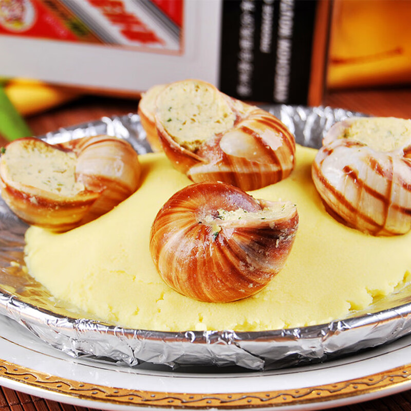 法国进口搏格纳法式焗蜗牛肉罐头400g白玉博格纳蜗牛田螺肉48粒装