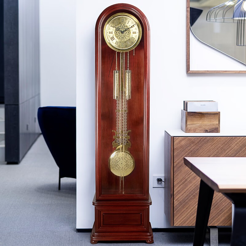 欧式时尚落地钟德国赫姆勒高档实木座钟客厅轻奢机械时钟hg209 椴木