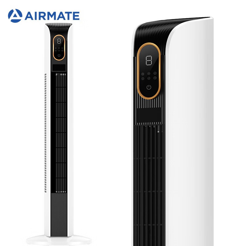 艾美特（Airmate）家用智能遥控定时电风扇/卧室节能低噪摇头落地扇/室内通风塔扇/无叶风扇 CT-R12