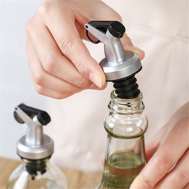 芒(imang)家用按压式油嘴不滴漏油嘴调料瓶酒瓶塞瓶塞盖子调料倒油嘴