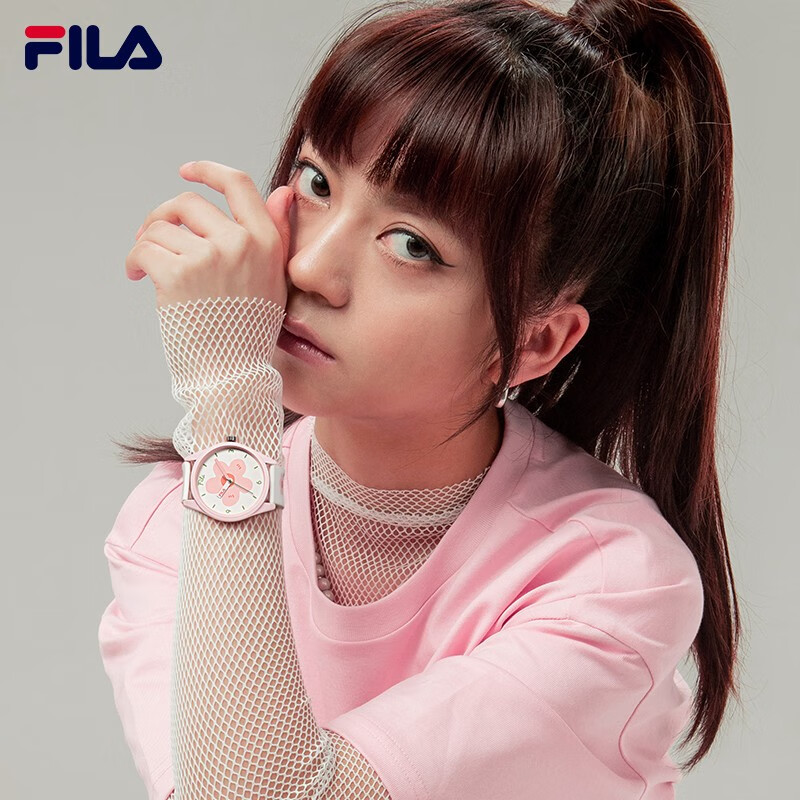 斐乐(FILA)手表新款硅胶女表时尚学生石英表防水运动腕表生日礼物6465 FLM38-6465-001