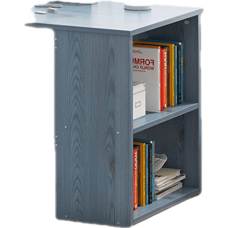 嘉际 电脑桌台式家用学生卧室写字学习桌简约转角书桌书架组合一体桌子 【店长】北欧蓝松木色120cm