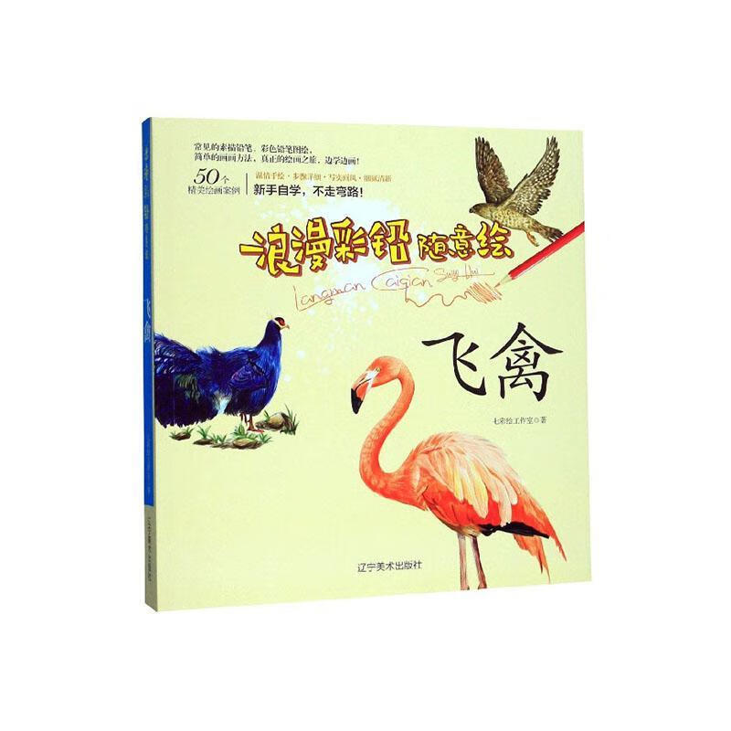包邮：浪漫彩铅随意绘——飞禽绘画 图书