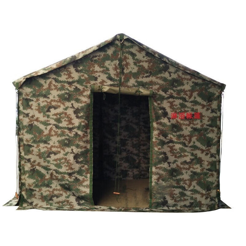 双人余 淋浴帐篷 含地布隔帘篷架水管喷头水泵等 6*3米全套