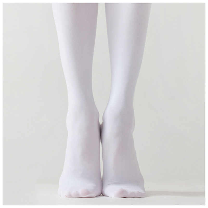 宸芃舞蹈大袜芭蕾女练功儿童夏季薄款白色打底考级用连裤袜 儿童白色