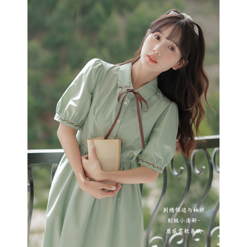 百含玉夏季女生裙子夏天衣服学生少女高中生初中生大学生穿的韩版淑女