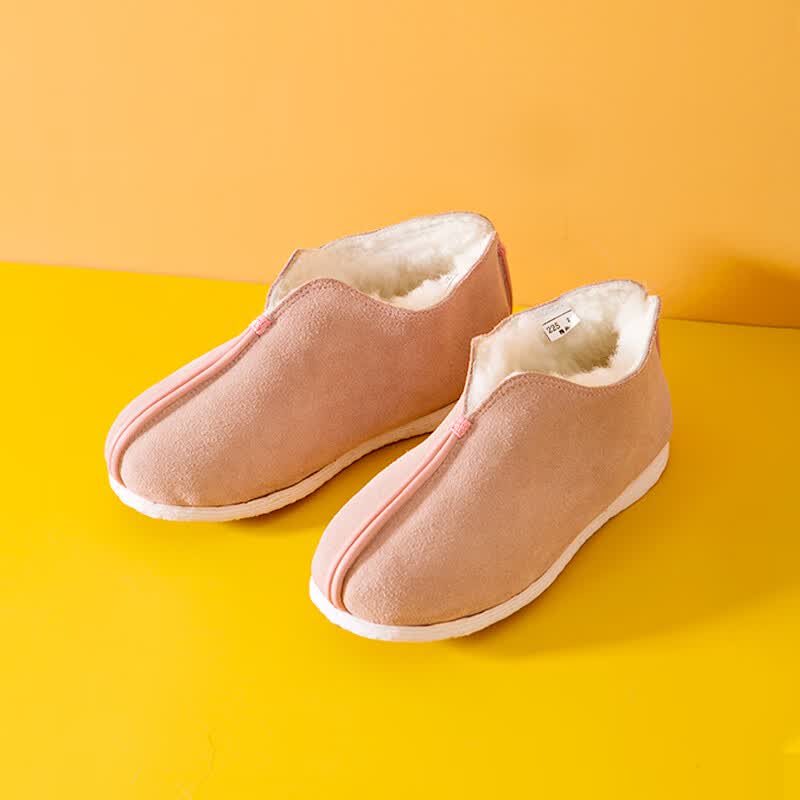 内联升 老北京棉鞋女鞋手工千层底传统老北京羊毛安棉保暖布鞋女dn