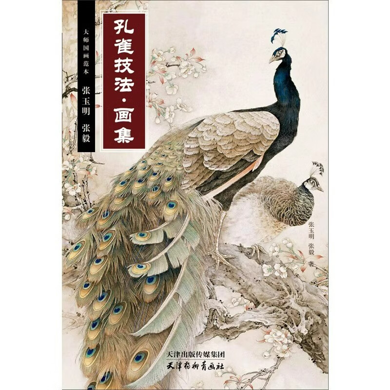 孔雀技法画集 大师国画范本张玉明张毅 国画孔雀技法与赏析孔雀画法