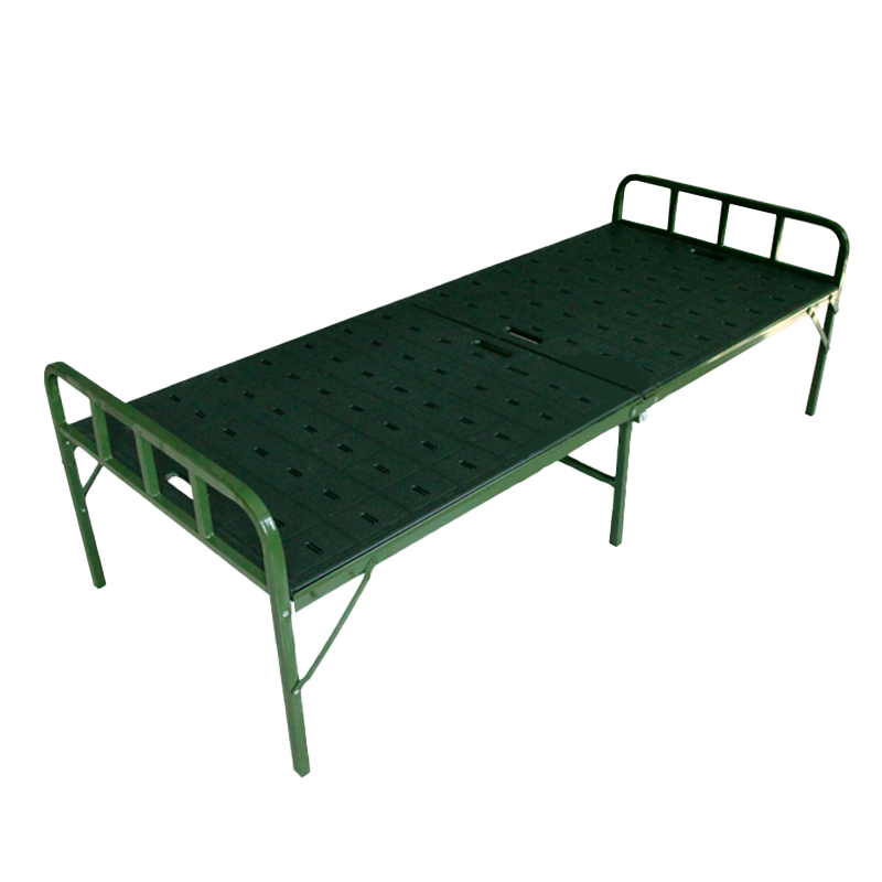 曙亮 -折叠床 单人床 钢塑床便携式午睡床野战多功能 吹塑一体成型  军绿色 80*200cm 10个起批