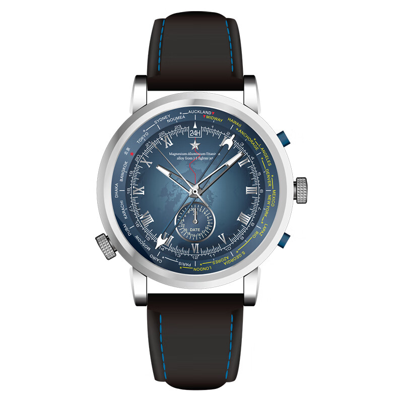 雄鹰战神歼5手表飞行员特种功能军表全自动机械机芯军表男军迷手表