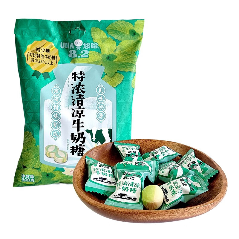 悠哈uha悠哈奶糖牛奶糖特浓牛奶糖袋装300g婚庆结婚喜糖零食品糖果