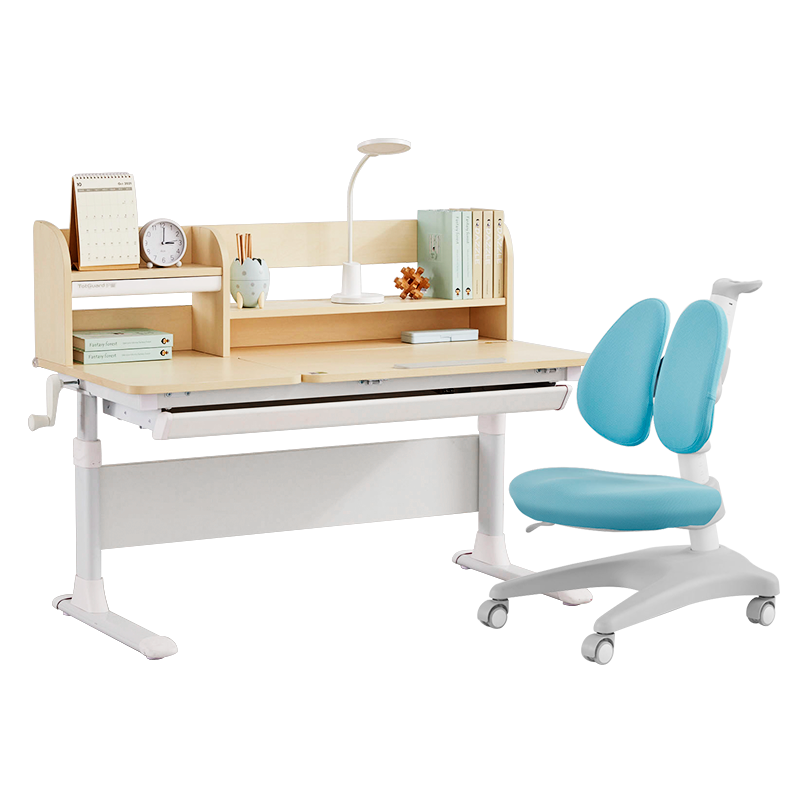 Totguard 护童 儿童学习桌椅可调节升降写字书桌120cm中小学生桌椅套装简约款
