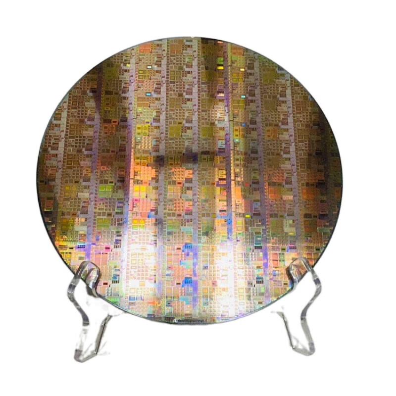 晶圆8寸光刻片集成电路半导体硅片芯片ic中芯展会 8寸亚克力支架