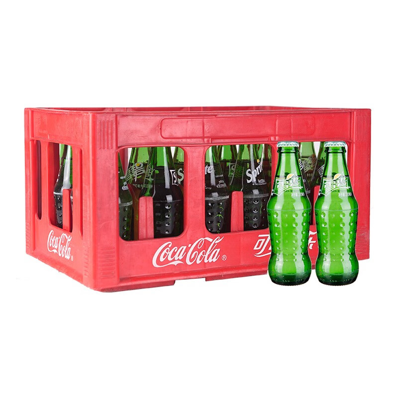 200ml玻璃瓶小瓶老式玻璃可乐碳酸饮料玻璃瓶汽水怀旧饮料聚会 雪碧