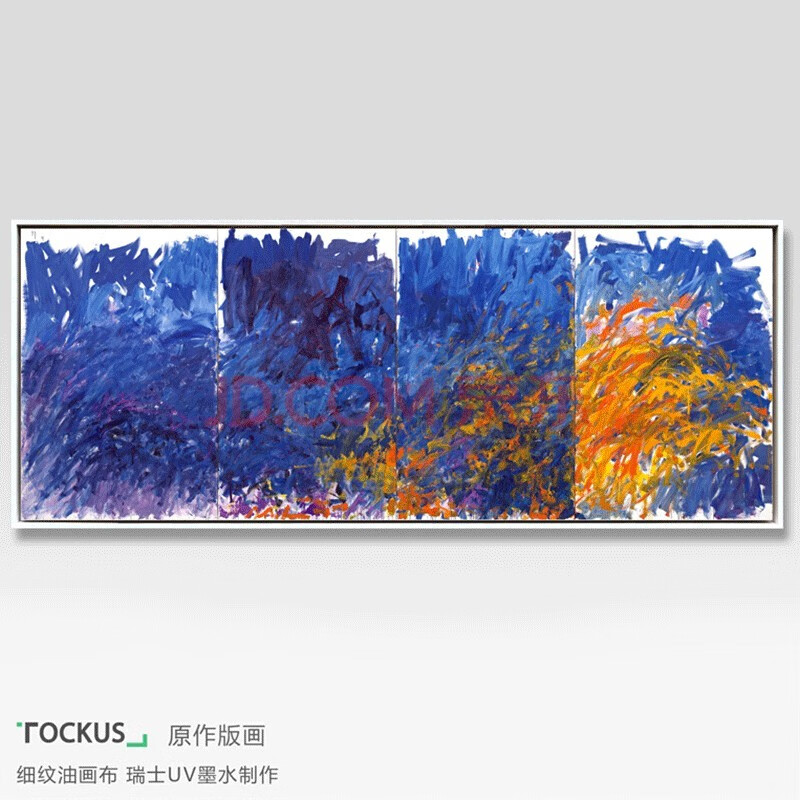琼安 美国艺术装饰画 当代极简客厅沙发背景墙画卧室挂画抽象油画现代