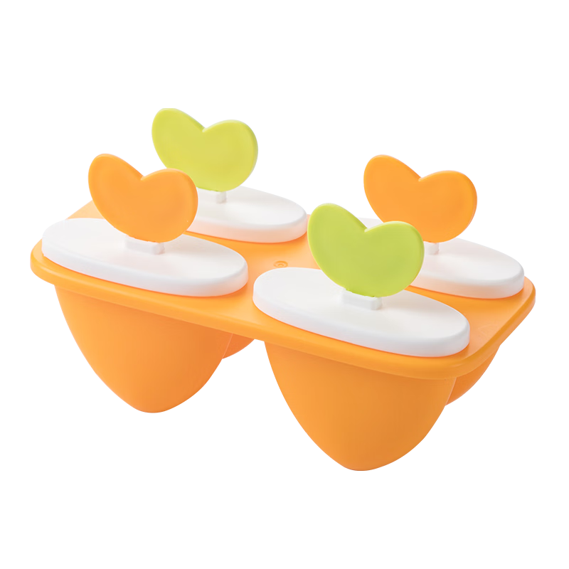 茶花（CHAHUA）冰格冰块模具家用雪糕制冰冻冰块制冰盒辅食自制可爱冰棍 4格-爱心款 颜色随机使用感如何?