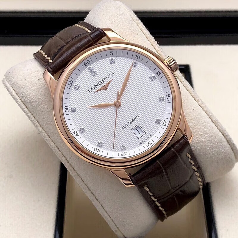 浪琴（LONGINES）【二手99新】全套浪琴名匠系列18K间金/玫瑰金钻石刻度自动机械男士商务正装瑞士手表 高端腕表 38.5mm 未使用品 L2.628.8.77.3