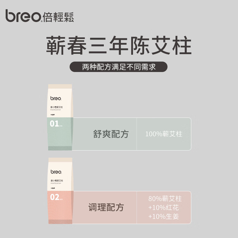 倍轻松（breo）姜小竹智能明火艾灸盒随身灸家用便携无烟电子艾灸盒艾柱艾条颈椎按摩器肖战代言款生日礼物