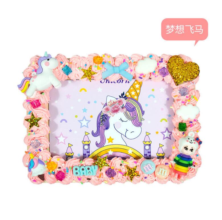 轻粘土画框儿童diy手工奶油土卡通相框材料包幼儿园制作粘土装饰画