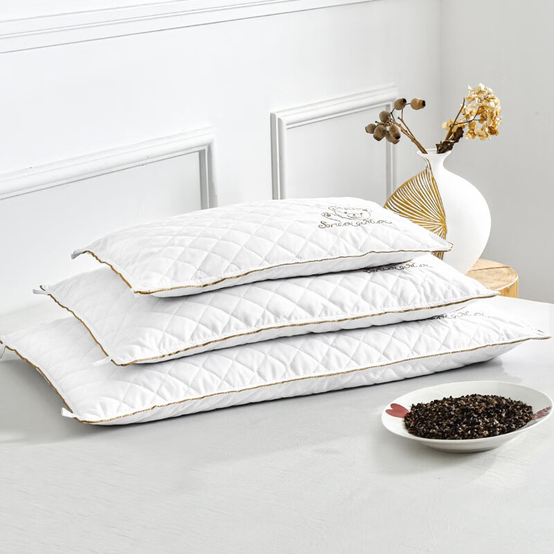 双漫荞麦枕头荞麦皮枕头颈椎荞麦壳护颈枕枕芯荞麦枕 【抗菌棉】灰色