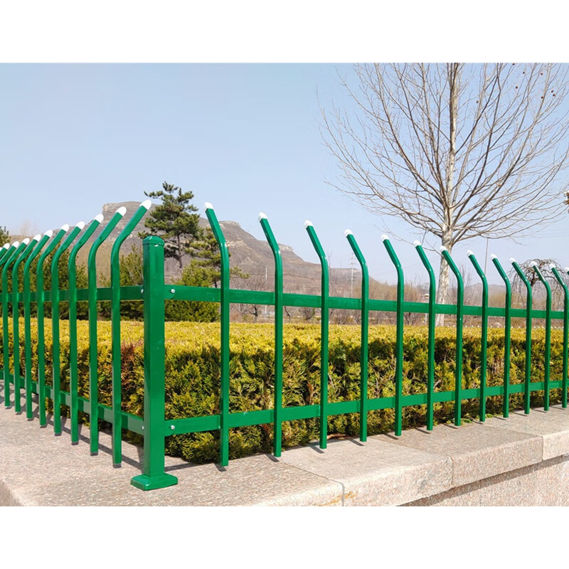 园区护栏锌钢草坪护栏花园围栏户外绿化带隔离栏花坛庭院篱笆栅栏铁艺