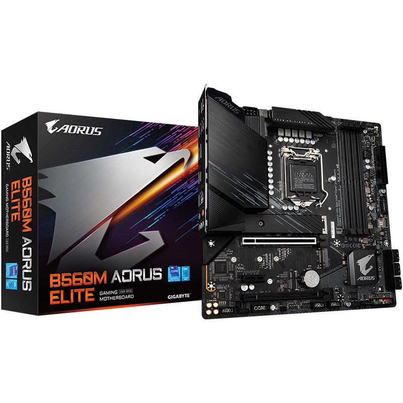 技嘉 小雕 B560M AORUS ELITE 主板 支持CPU 11700F/11600KF/11400F显卡3060/3070(Intel B560/LGA 1200)