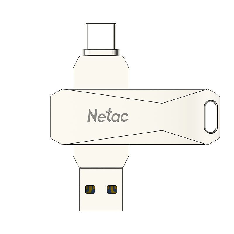 朗科（Netac）128GB Type-C USB3.0 手机U盘 U782C 银色 双接口手机电脑用100017044307