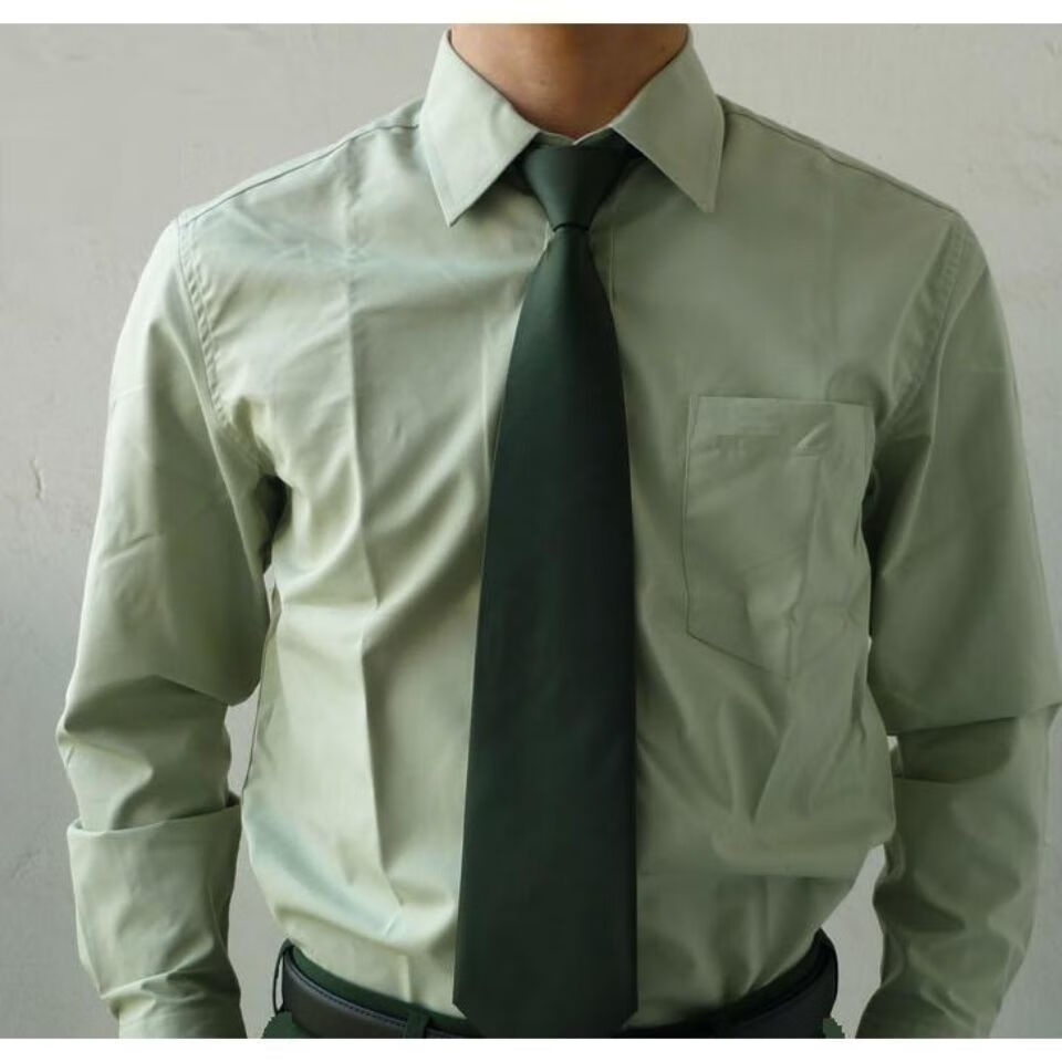 nptsq 军旅陆内衬衣军绿色职业内衬衣春秋长袖衬衣 175/96a 41-xl