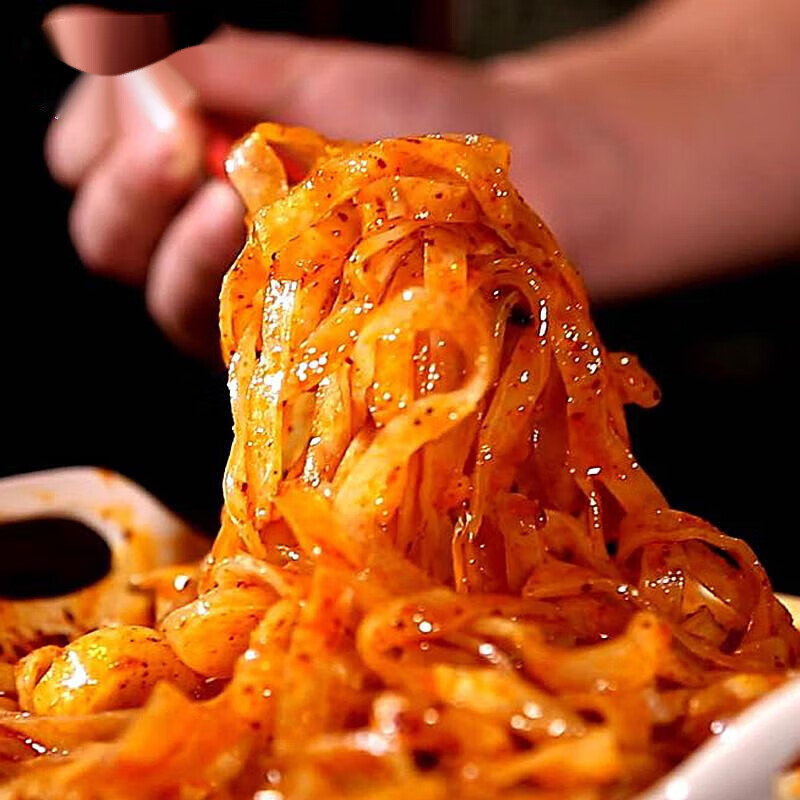 乐佳萱麻辣凉皮陕西特产美味宝鸡岐山擀面皮西安美食小吃300g
