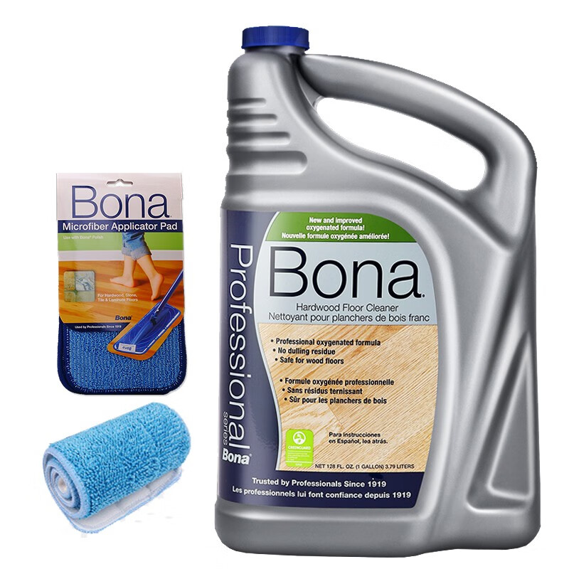 博纳 美国进口Bona实木地板清洁剂复合保养护理地板打蜡清洗 液1加仑装3785ml